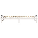 Bed Frame White 90 x 220 cm Solid Pine Wood 873170
