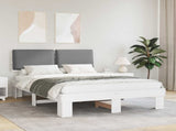 Bed Frame with Upholstered Headboard Light Grey 160 x 200 cm 877268