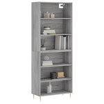 Highboard Concrete Grey 69.5x32.5x180 cm Engineered Wood 3189561