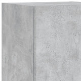 5 Piece TV Wall Units with LED Concrete Grey Engineered Wood 3216607