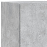 8 Piece TV Wall Cabinet Set with LED Lights Concrete Grey 3216767