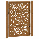Garden Gate 100x125 cm Weathering Steel Flame Design 4100995