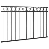 Fence Panel ASSEN Steel 1.7x0.8 m Black 146316