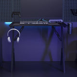 Gaming Desk with Y Shape Legs Black 90x60x75 cm 325404