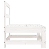 Garden Middle Sofa White Solid Wood Pine 825479