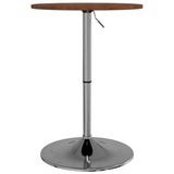 ZNTS Bar Table Dark Brown Ø50x89.5 cm Solid Wood Beech 3270618