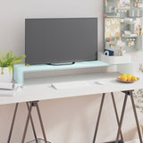 TV Stand/Monitor Riser Glass Green 100x30x13 cm 244147