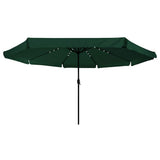 Garden Parasol Green 395 x 395 x 245 cm Polyester 42003645