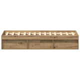 Bed Frame without Mattress Artisan Oak 135x190 cm Engineered Wood 3329316