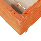 Garden Planter Wax Brown 40x40x26.5 cm Solid Wood Pine 847290