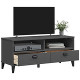 ZNTS TV Cabinet VIKEN Anthracite Grey Solid Wood Pine 374931