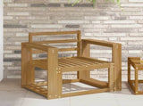 Outdoor Sofa Set Solid Acacia Wood White 3438978