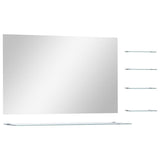 Wall Mirror with 5 Shelves Silver 100x60 cm 249446