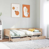 Daybed with Drawers without Mattress 80x200 cm Solid Wood 3302094