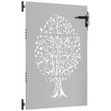 Garden Gate 85x125 cm Corten Steel Tree Design 153210