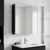 Bathroom Mirror Cabinet Black Oak 63.5 x 15.5 x 70 cm 889240