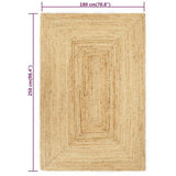 Handmade Rug Jute 180x250 cm 343623
