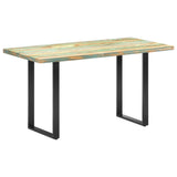 ZNTS Dining Table 140x70x76 cm Solid Reclaimed Wood 285834