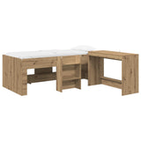 Kids'High Bed Frame with Desk 2 pcs Artisan Oak 3423485