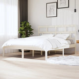 3101229 Bed Frame without Mattress White Solid Wood 160x200 cm