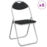 Folding Chair 8 pcs Black and Grey 48 x 43.5 x 81 cm 42029062