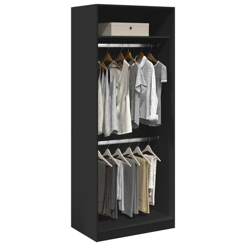 Wardrobe Black 80x50x200 cm Engineered Wood 3307793