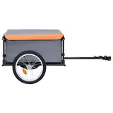 Bike Trailer Grey and Orange 65 kg 92591
