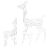 Reindeer Family Cool White Acrylic Small Decorative Inlays 329790