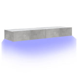 TV Cabinets with LED Lights 2 pcs Concrete Grey 60x35x15.5 cm 842893