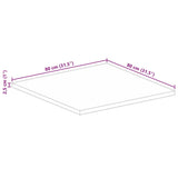 Table Top 80x80x2.5 cm Square Solid Wood Acacia 370938