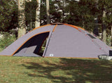 Camping Tent 8-Person Grey and Orange Waterproof 94718