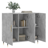Sideboard Concrete Grey 90x34x80 cm Engineered Wood 828088