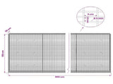 Gabion with 5 mm Wire and 5x2.5 cm Mesh 900x30x150 cm 3463716