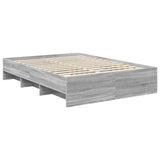 Bed Frame Grey Sonoma 160 x 200 cm Engineered Wood 3408835