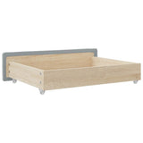 Bed Storage Drawers 2 pcs Light Grey Engineered Wood and Fabric 833926