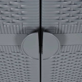 Garden Storage Cabinet Grey 65x45x172 cm PP Rattan 364063