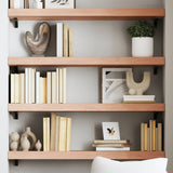 Wall Shelf Light Brown 100x30x cm Treated Solid Wood Oak 363682