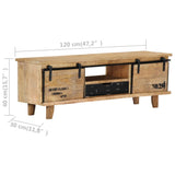 TV Cabinet 120x30x40 cm Solid Mango Wood 249873