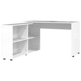 ZNTS Corner Desk High Gloss White Engineered Wood 342661