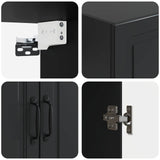 Wall-Mounted Cabinet Black 66 x 34.5 x 90 cm Engineered Wood 899246