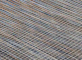 Outdoor Flatweave Rug 140x200 cm Brown and Blue 340817
