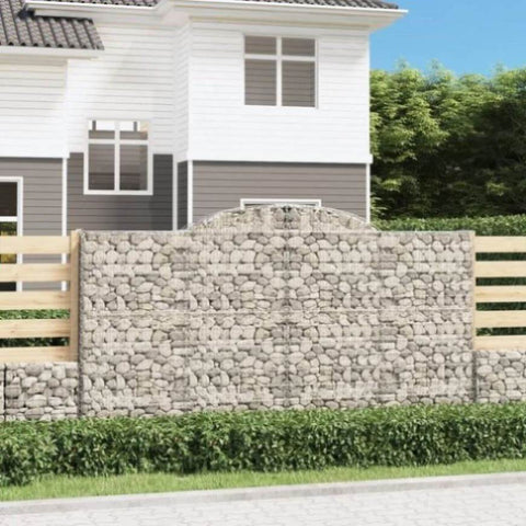 Arched Gabion Baskets 13 pcs 300x50x160/180 cm Galvanised Iron 3146766