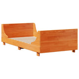 Bookcase Bed without Mattress Wax Brown 90x190 cm Single Solid Wood 3323829