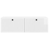 Wall-Mounted TV Cabinet High Gloss White 98 x 41 x 30 cm 898019