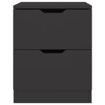 ZNTS Bedside Cabinet Black 40x40x50 cm Engineered Wood 326725