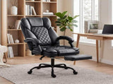Executive Home Office Chair Reclining Function Footrest Computer Desk Chair High Back, Black T3398P548783