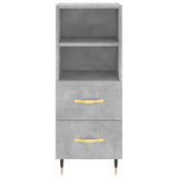 Highboard Concrete Grey 34.5x34x180 cm Engineered Wood 3200245