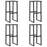 Bar Stools 4 pcs Black 38x38x80 cm Powder-coated Steel 4009266