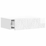Wall-Mounted Side Table High Gloss White 59 x 34.5 x 17 cm 898829