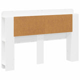 Headboard Cabinet with Storage White Engineered Wood 8001273